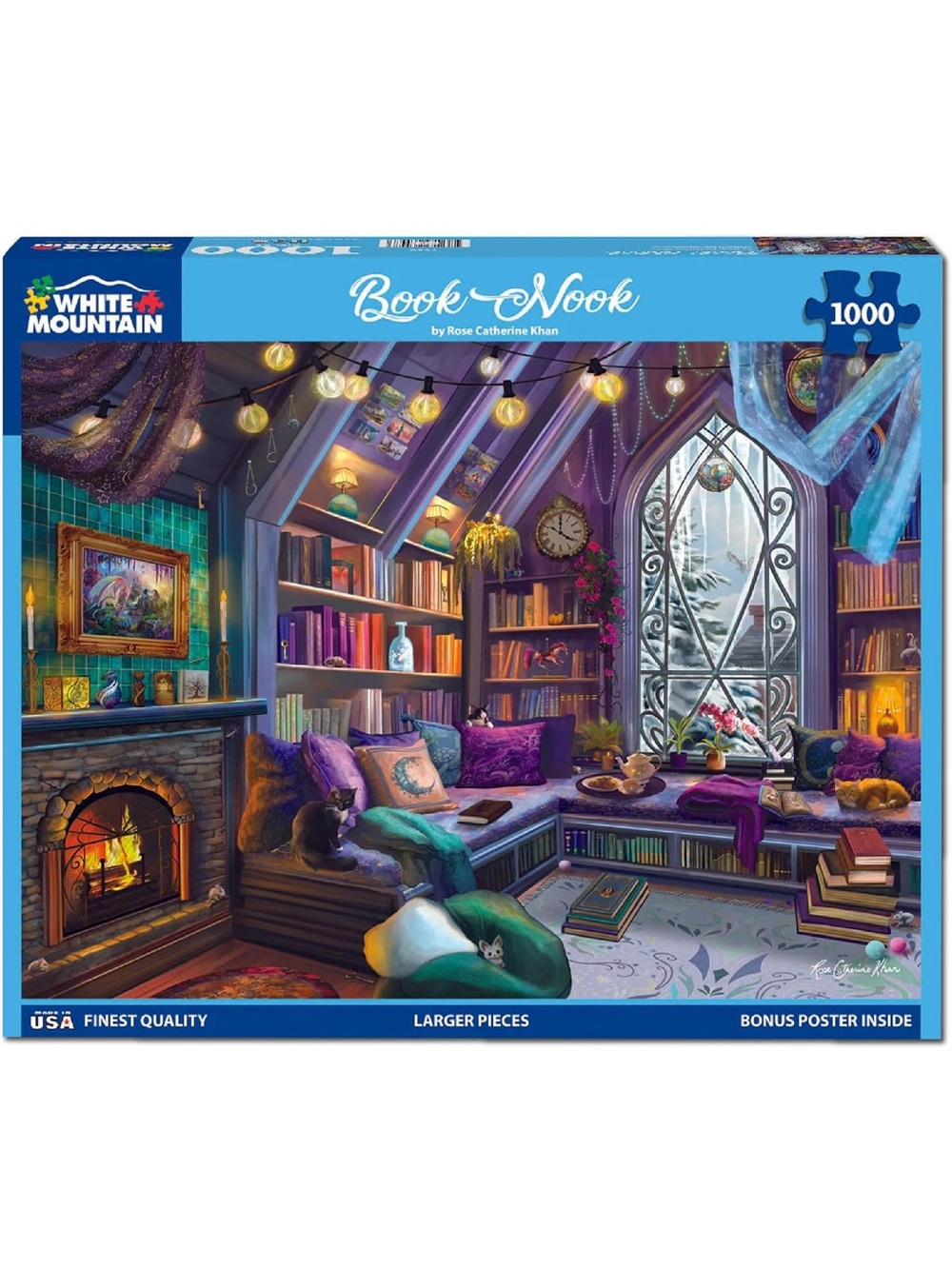 White Mountain Book Nook Puzzle - Purple, Blue, Teal